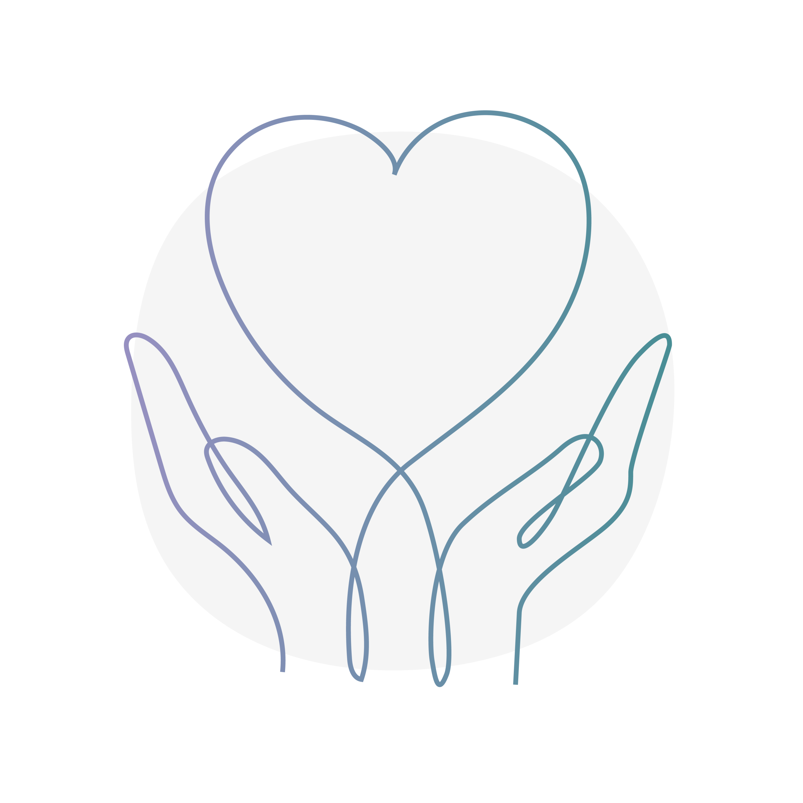 Squiggly line in a grey circle