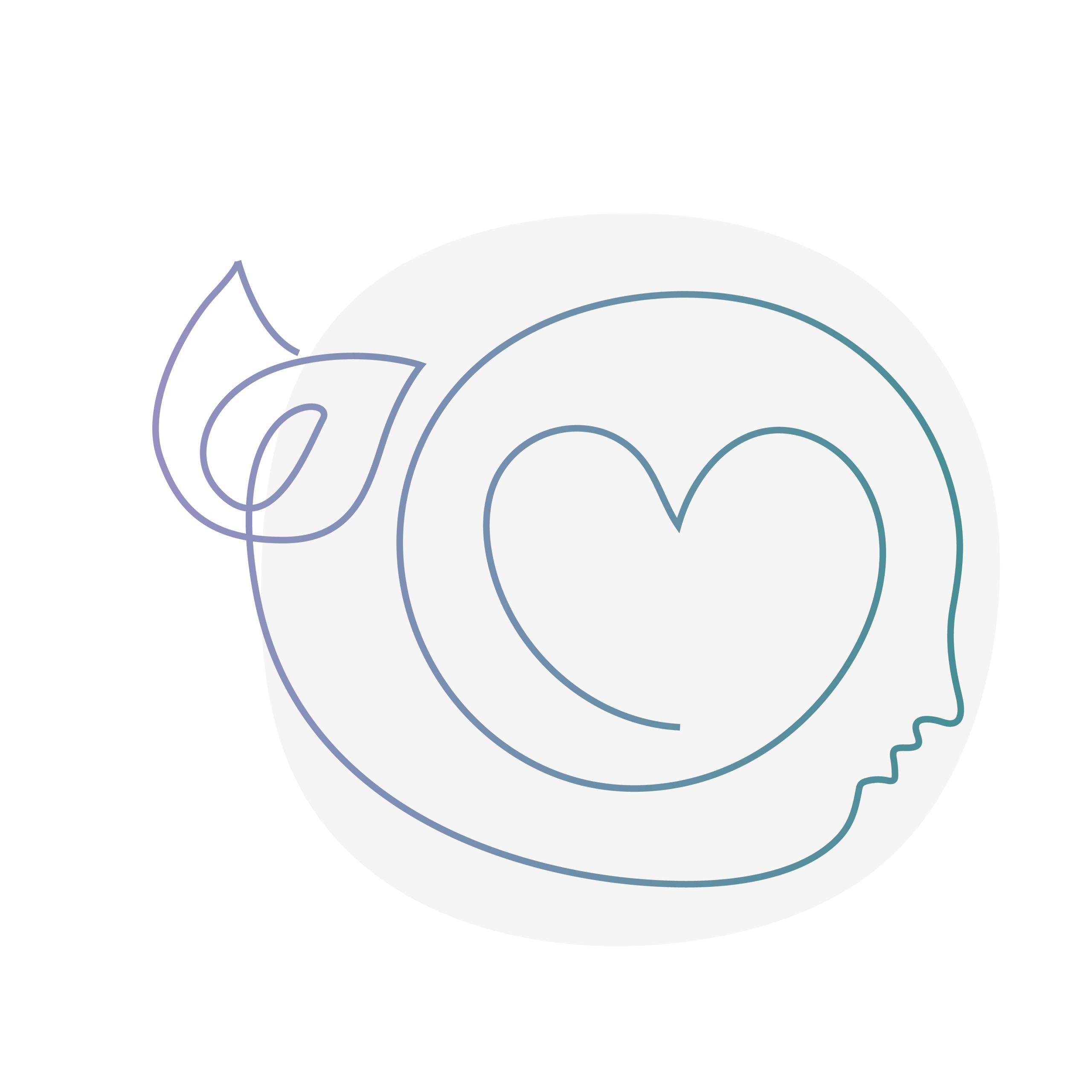 Squiggly line in a grey circle