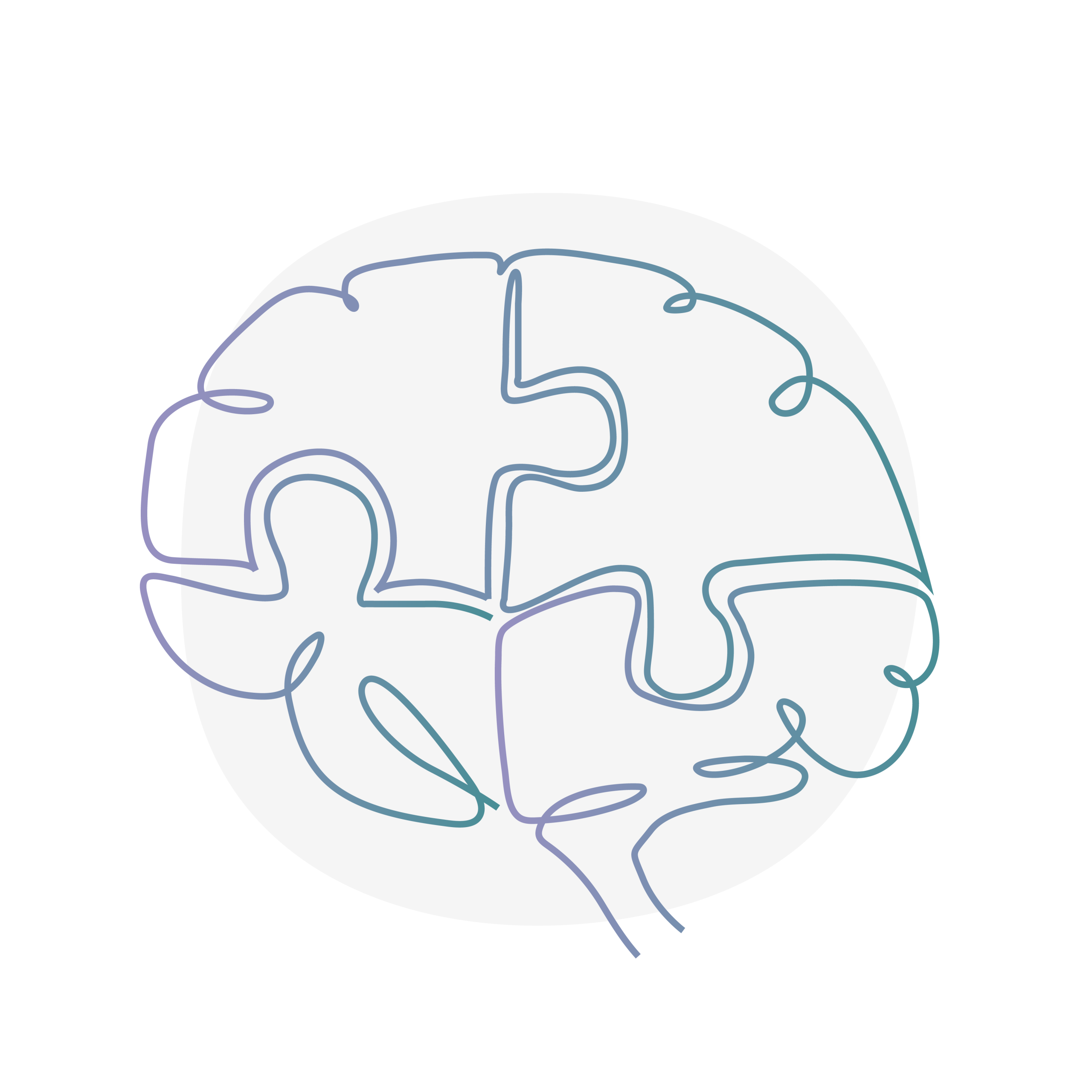 Squiggly line in a grey circle
